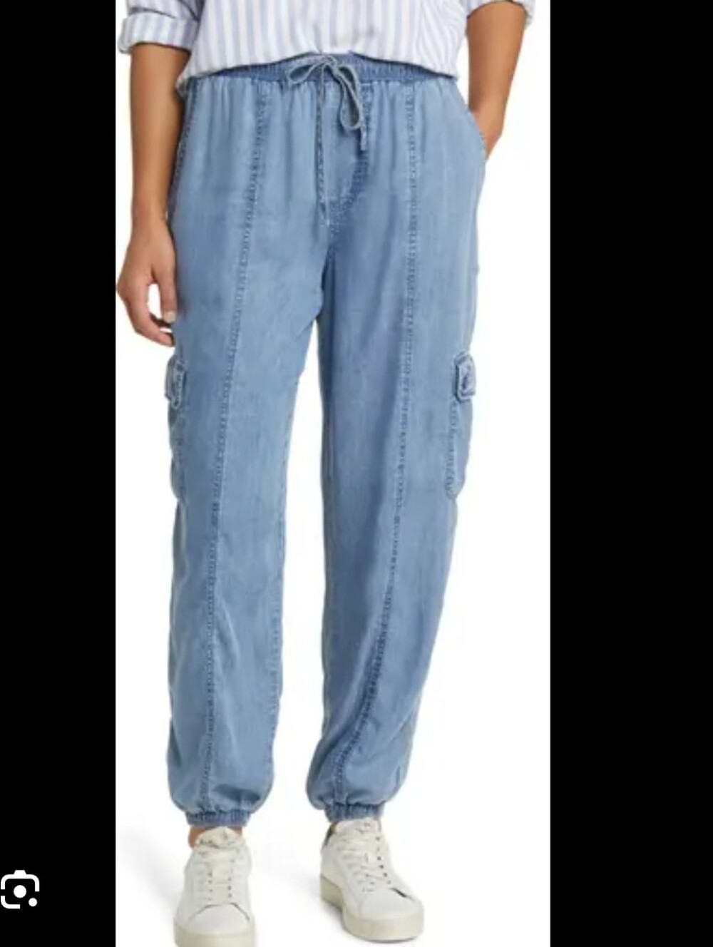 Beachlunchlounge Denim Cargo Joggers - M . Small Dpot As Shown